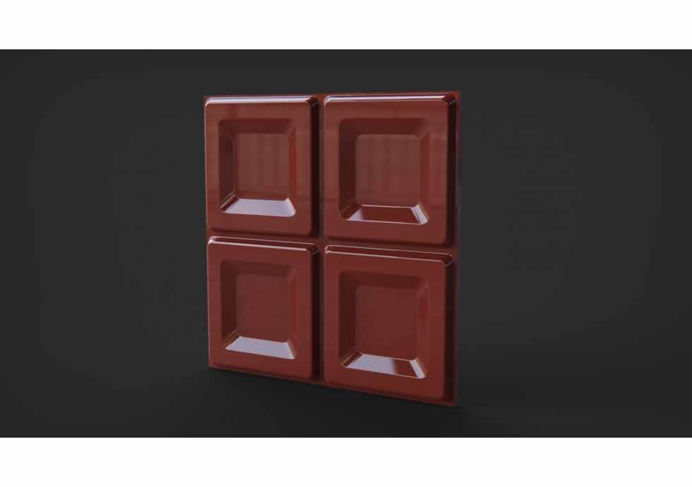 

Гипсовые 3D панели "Сhocolate Premium" Saddlebrown 500*500*25 мм