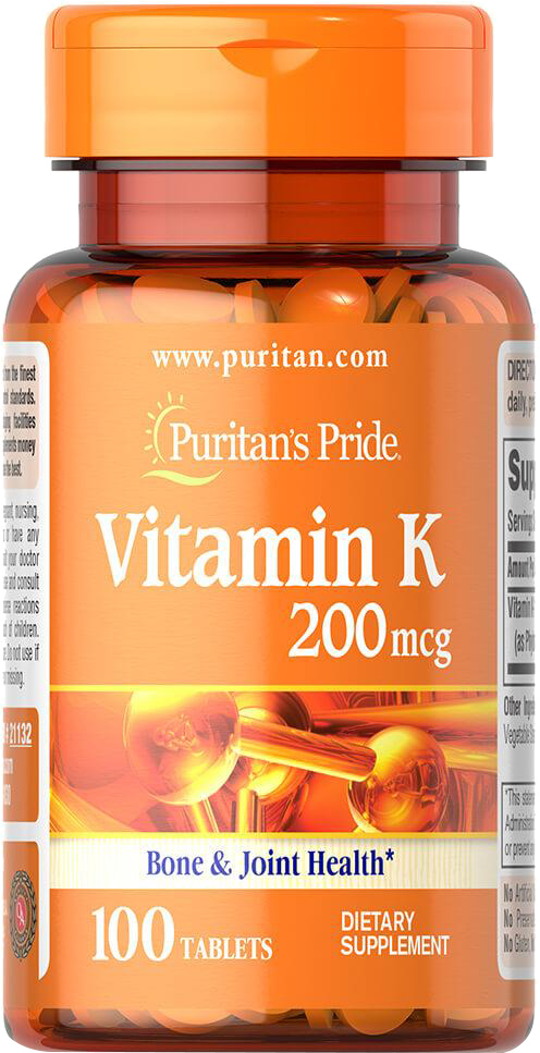 

Витамин K 200 мкг Puritan's Pride 100 таблеток (025077211326)