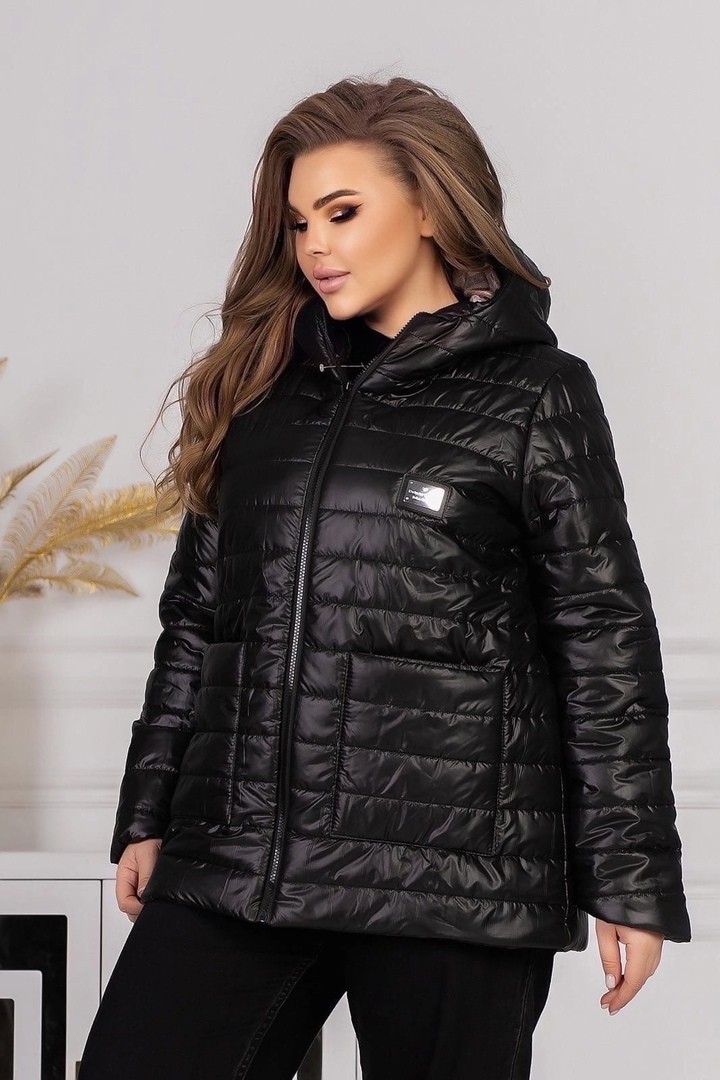 

Женская Куртка деми Fashion FT Батал Черная р. 015442, Женская Куртка деми Fashion FT Батал Черная р.56-58 015442