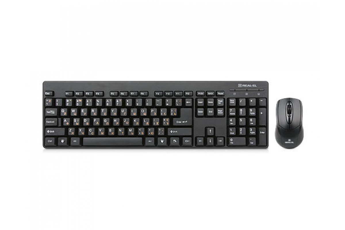 

Клавиатура + мышка проводная REAL-EL Standard 503 Kit Black