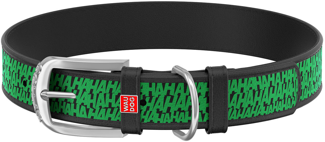 

Ошейник для собак кожаный Collar WAUDOG Design с QR паспортом, рисунок "Джокер", L, Ш 25 мм, Дл 37-48 см (0025-1001-01)