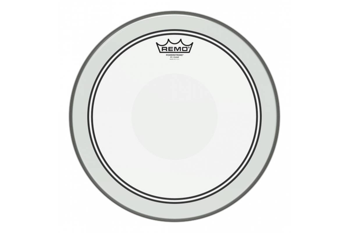 

Пластик для барабана Remo POWERSTROKE3 14' CLEAR SNARE DRUM BATTER W/DOT