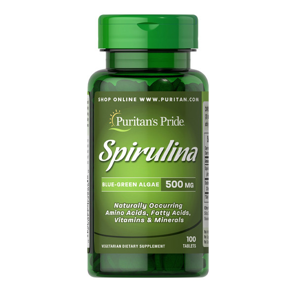 

Натуральная добавка Puritan's Pride Spirulina 500 мг 200 таблеток