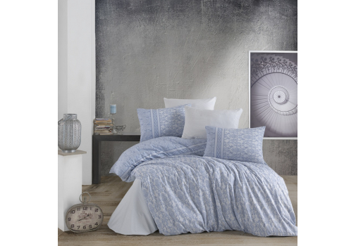 

Комплект постельного белья Majoli Avila Blue 200x220 Синий