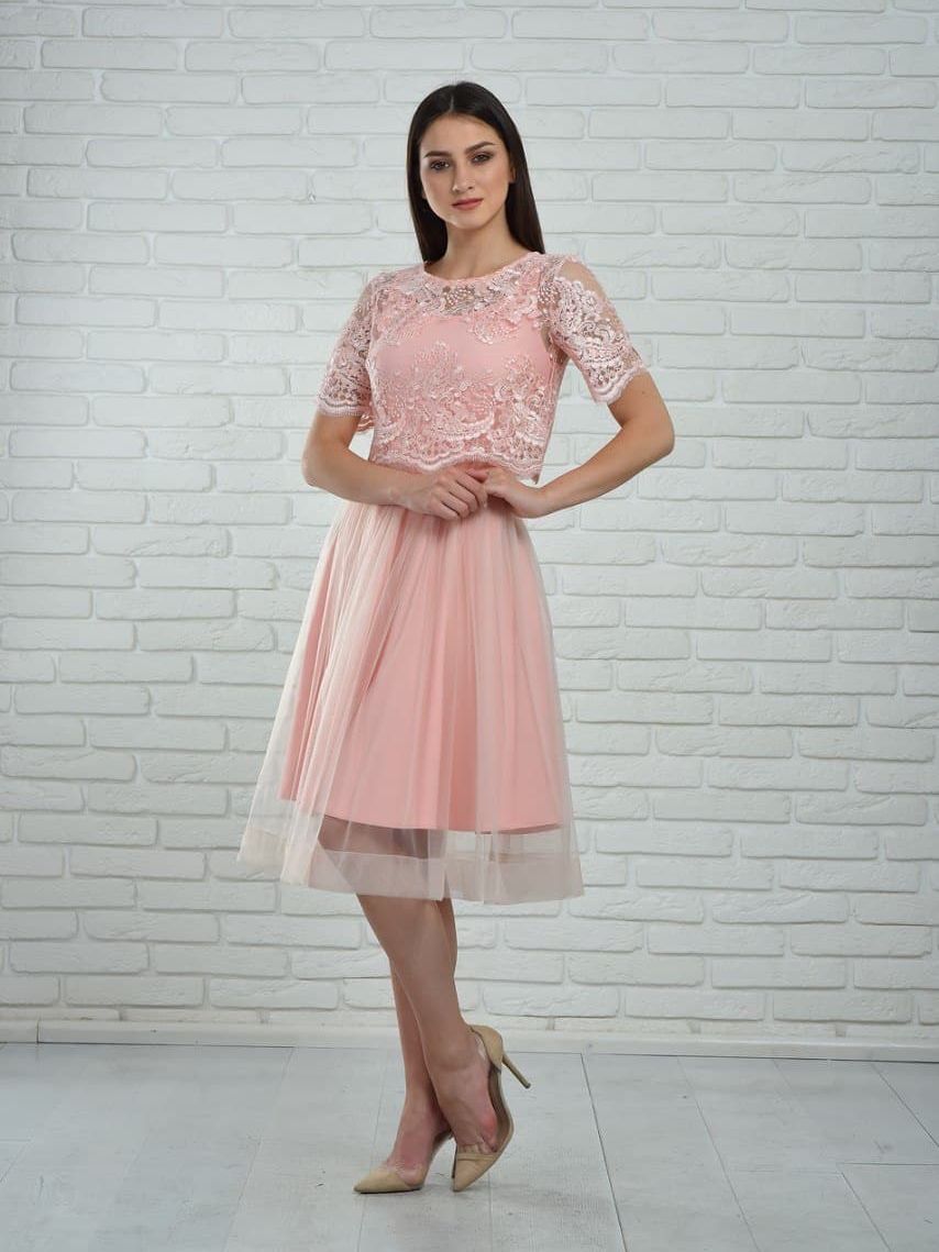 

Платье ODIS OD - 415  Пудровое, Платье ODIS OD - 415 38 Пудровое