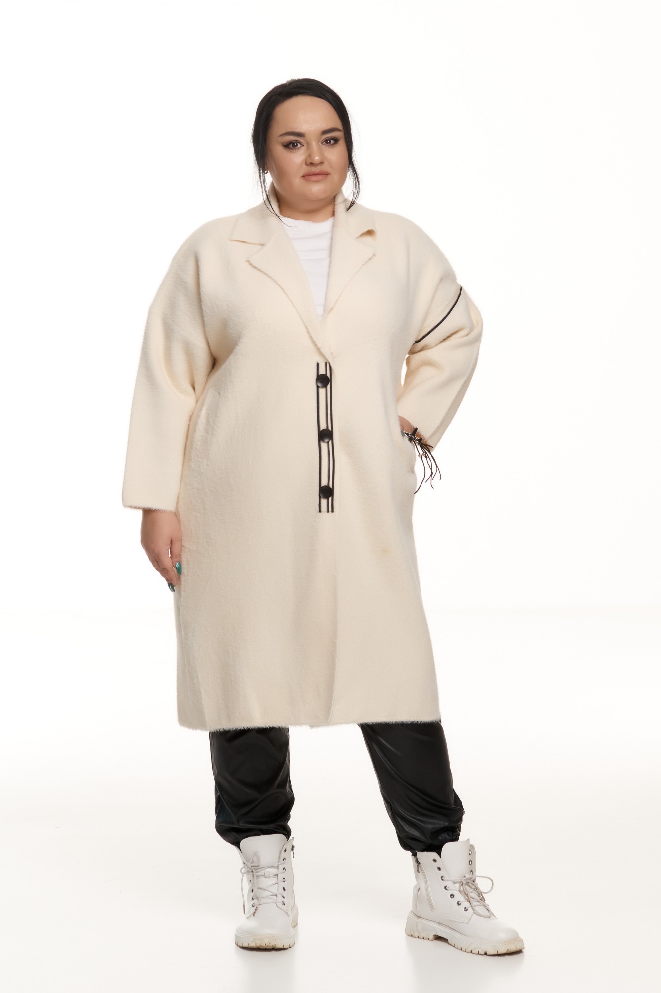 

Довгий Кардиган Базового Кольору 4 Сезони. Шерсть Альпаки AP-06  White, Довгий Кардиган Базового Кольору 4 Сезони. Шерсть Альпаки AP-06 XL White