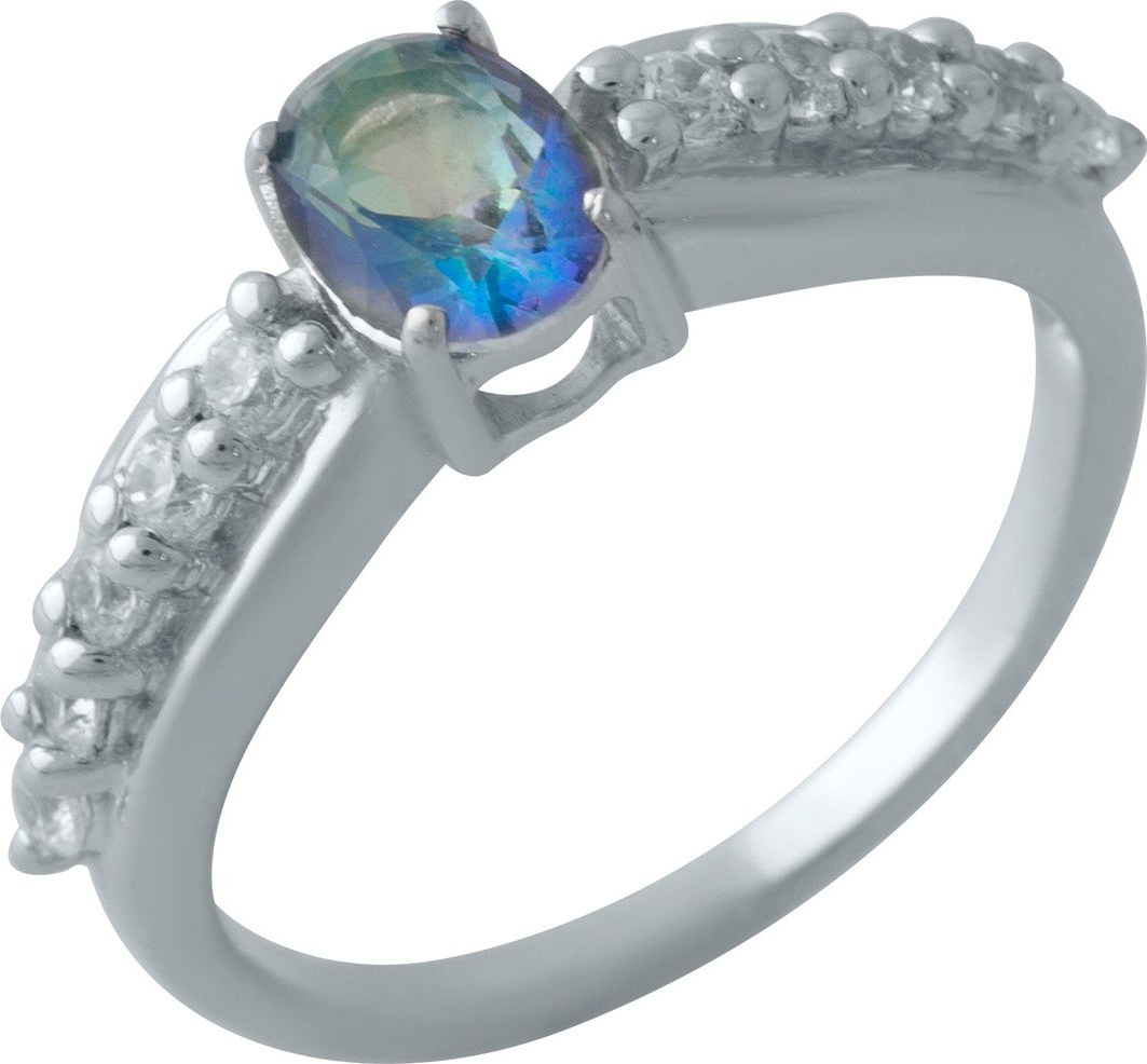 

Серебряное кольцо SilverBreeze с натуральным мистик топазом 2013839 17 размер, 17 размер