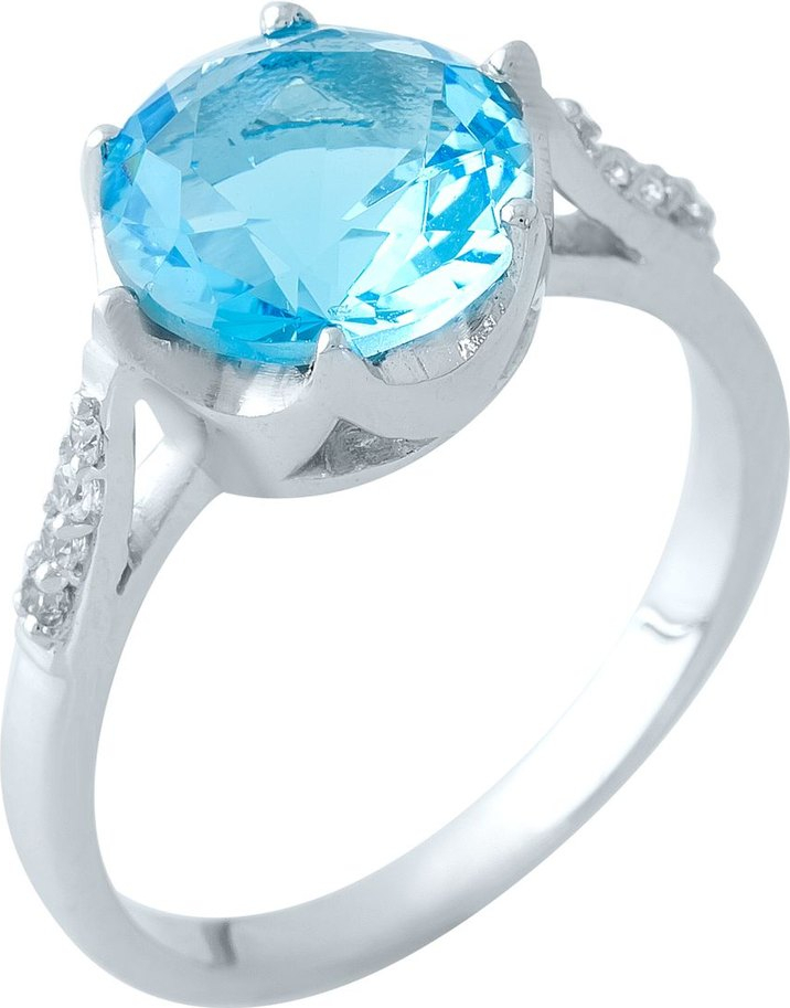 

Серебряное кольцо SilverBreeze с аквамарином nano 1965344 18.5 размер, 18.5 размер