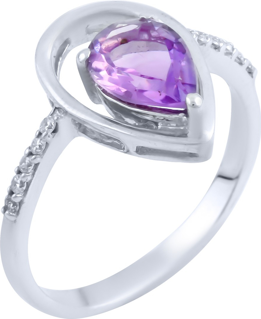 

Серебряное кольцо SilverBreeze с натуральным аметистом 0515380 18 размер, 18 размер