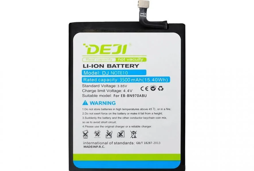 

Аккумулятор Samsung EB-BN970ABU 3.85V 15.40wh 3500mAh Galaxy Note 10 SM-N970F DEJI