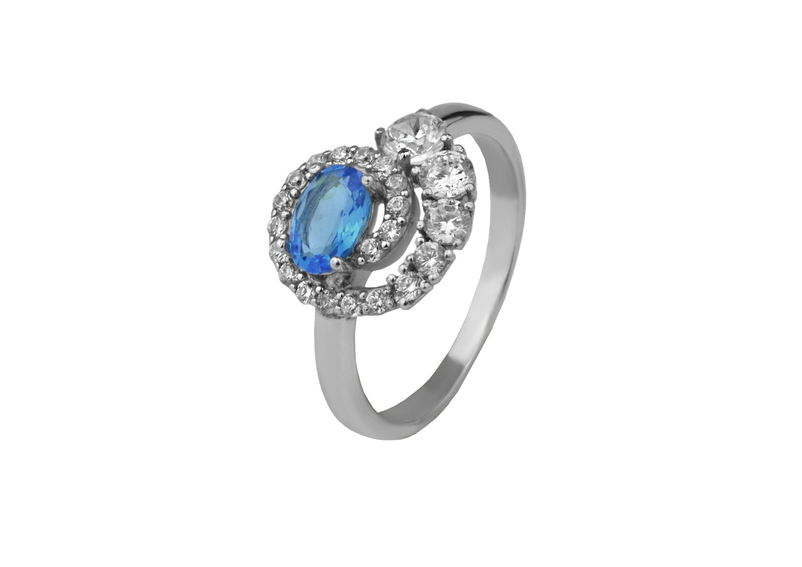 

Кольцо серебряное с кварцем London blue Доротея 1347/1р QLB, 18 размер