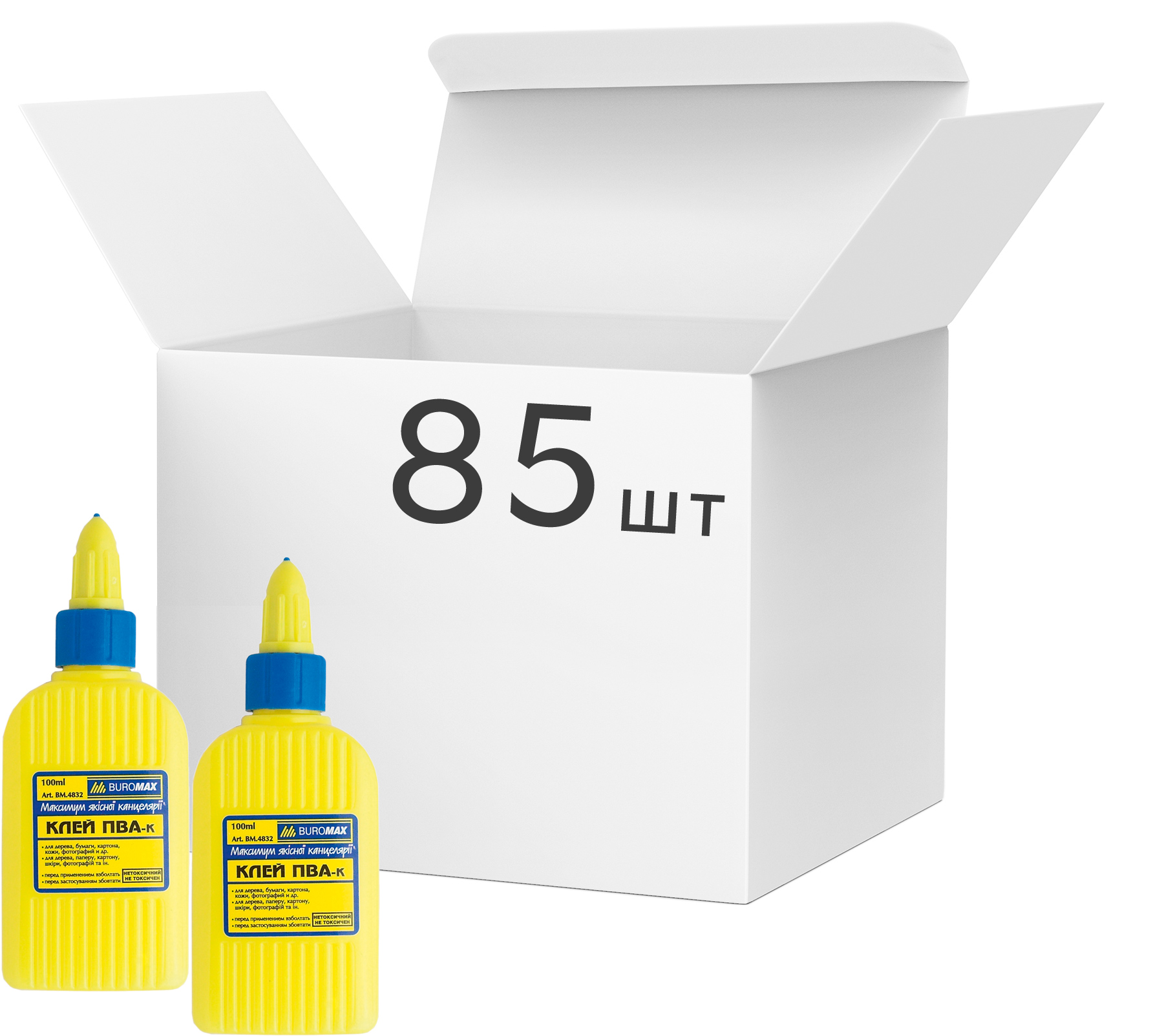 

Упаковка клея Buromax ПВА 100 мл х 85 шт (BM.4832) (4823078947994)