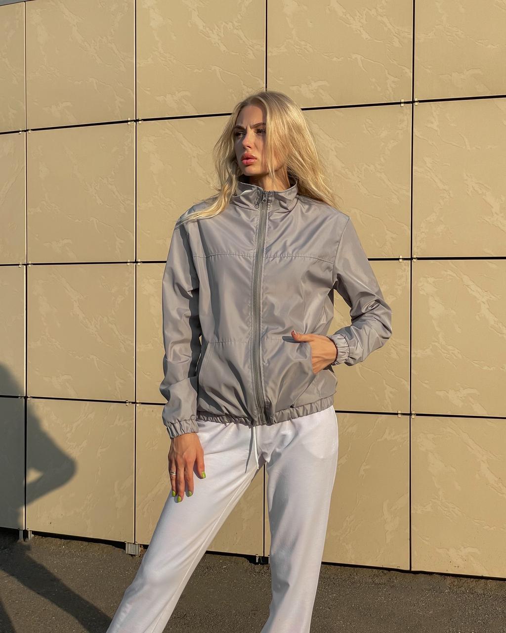 

Ветровка с подкладкой Fashion Girl "Vlada"  серый, Ветровка с подкладкой Fashion Girl "Vlada" 46-48 серый