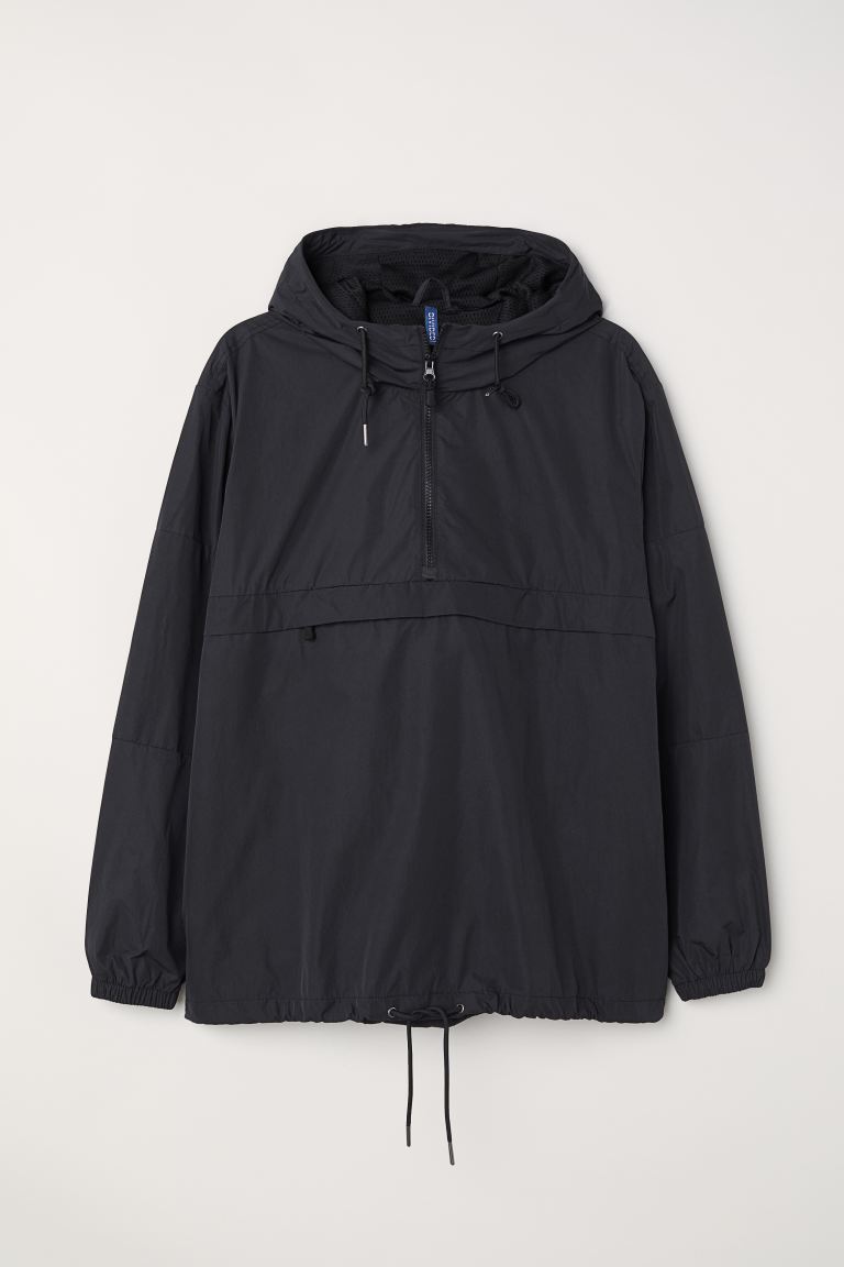 

Анорак с капюшоном H&M  Черный, Анорак с капюшоном H&M L Черный