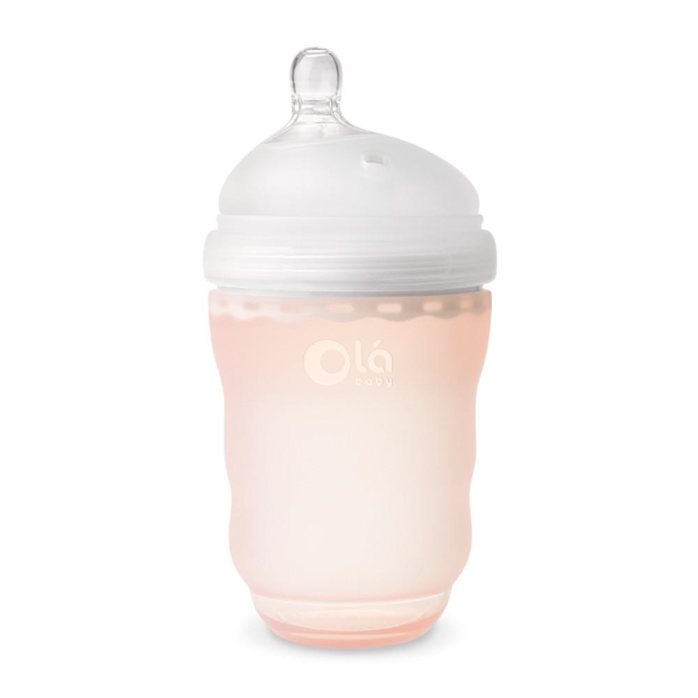 

Бутылочка силиконовая антиколиковая OlaBaby GentleBottle персиковый 240 мл