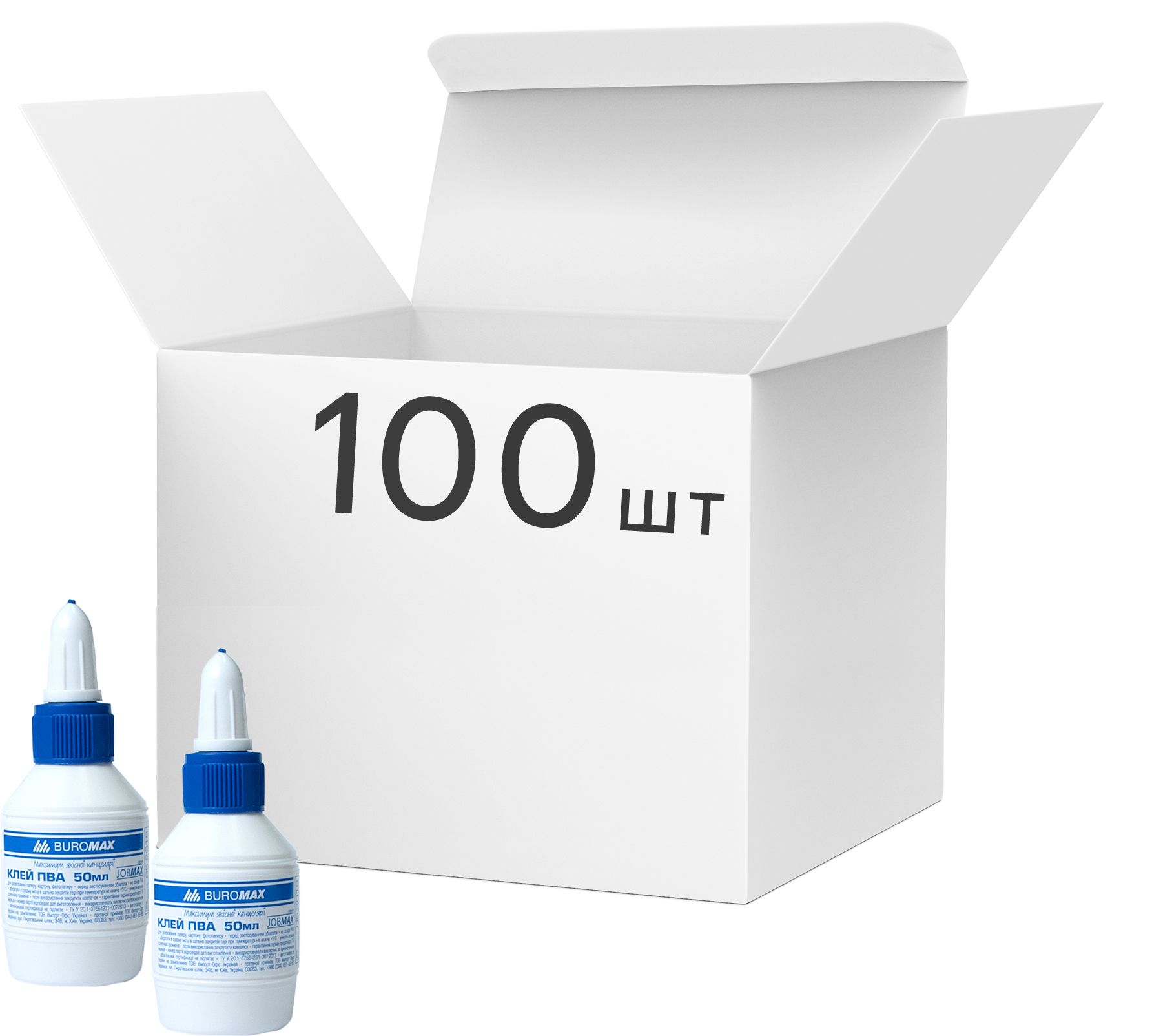 

Упаковка клея Buromax Jobmax ПВА 50 мл х 100 шт (BM.4851) (4823078938091)