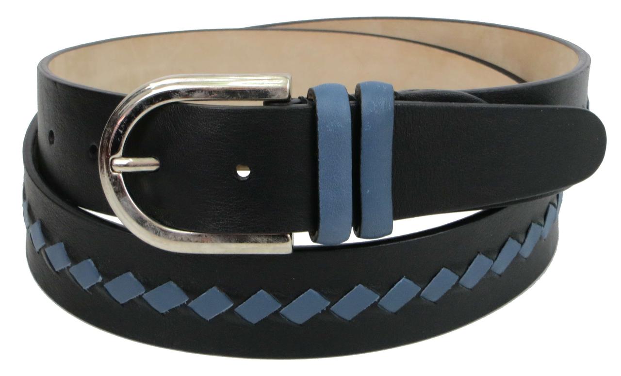 

Женский кожаный ремень 104-124х3,5 см Farnese Черный