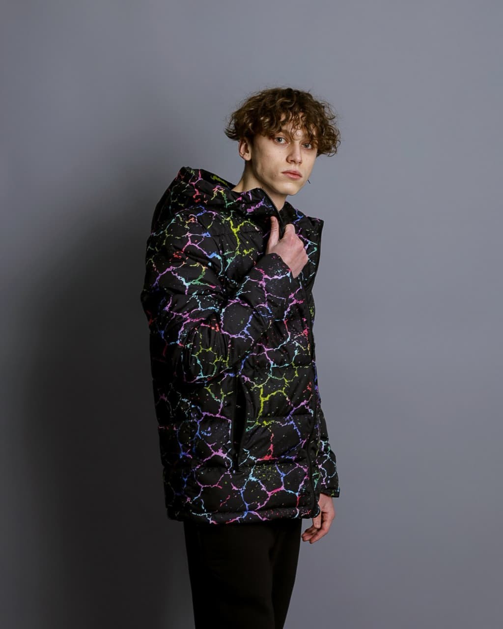 

Мужская куртка стеганая демисезонная с принтом Rainbow PaintStains, Мужская куртка стеганая демисезонная с принтом Rainbow PaintStains M