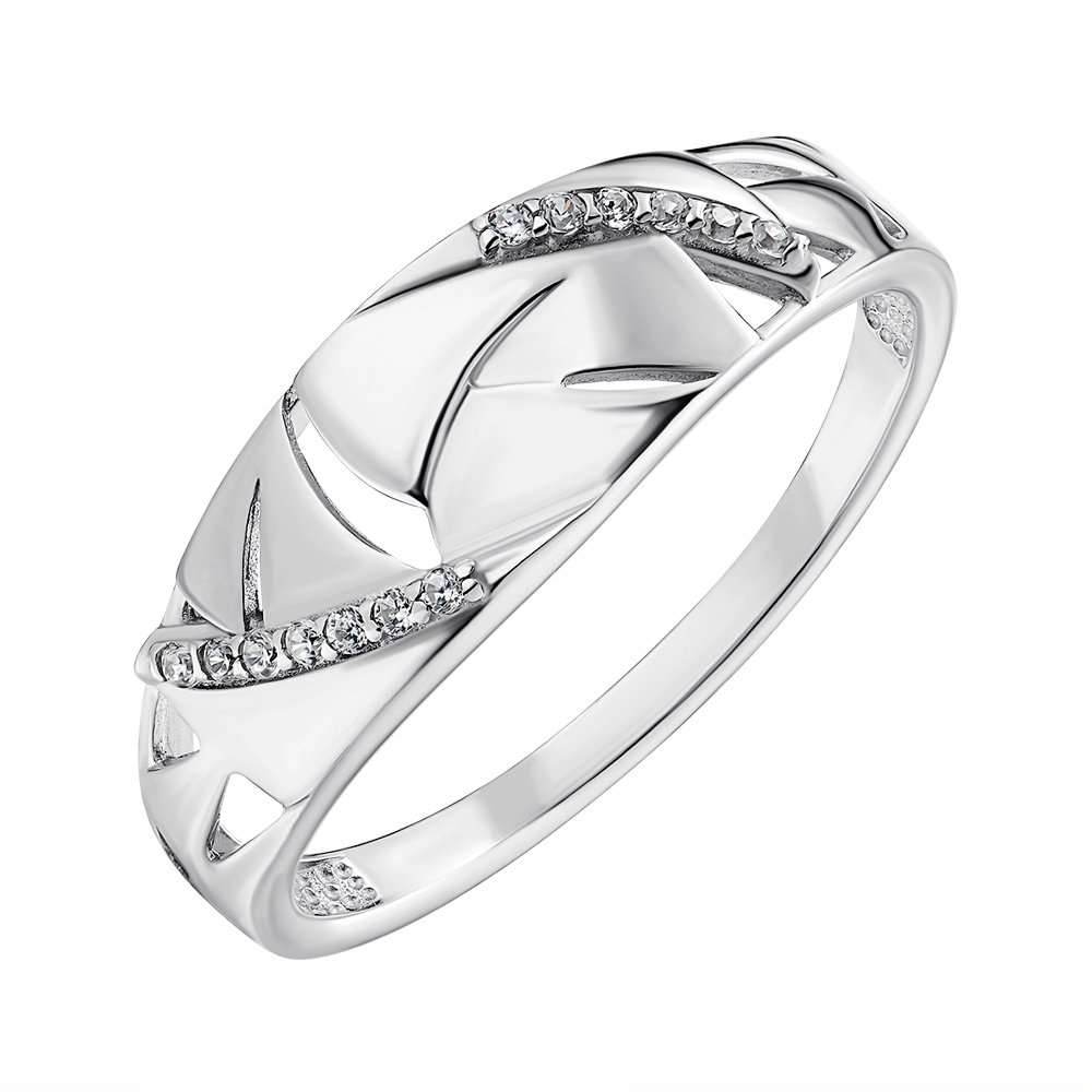 

Серебряное кольцо с фианитами 000148711 17 размера