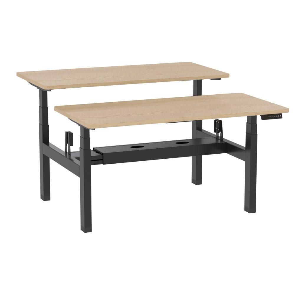 

Регулируемый стол Monotable Flex Duo Black (столешница дуб светлый)