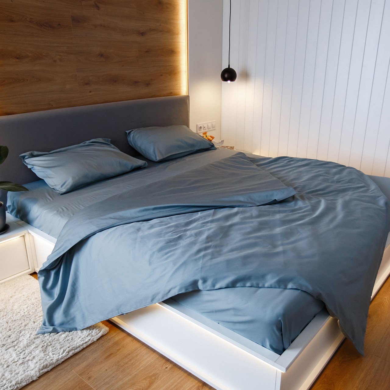 

Комплект постельного белья из сатина NaviHome Гольфстрим евро