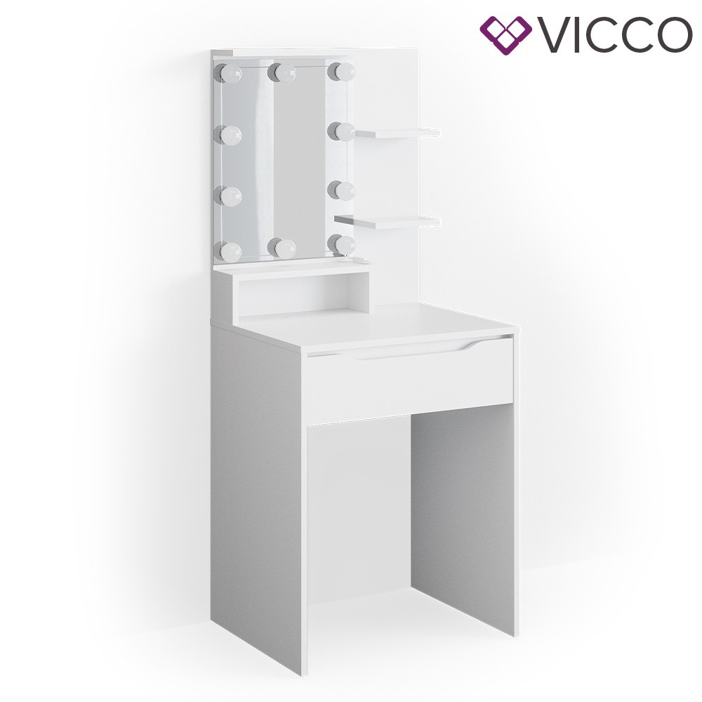 

Мини туалетный столик Vicco Ruben с подсветкой, белый