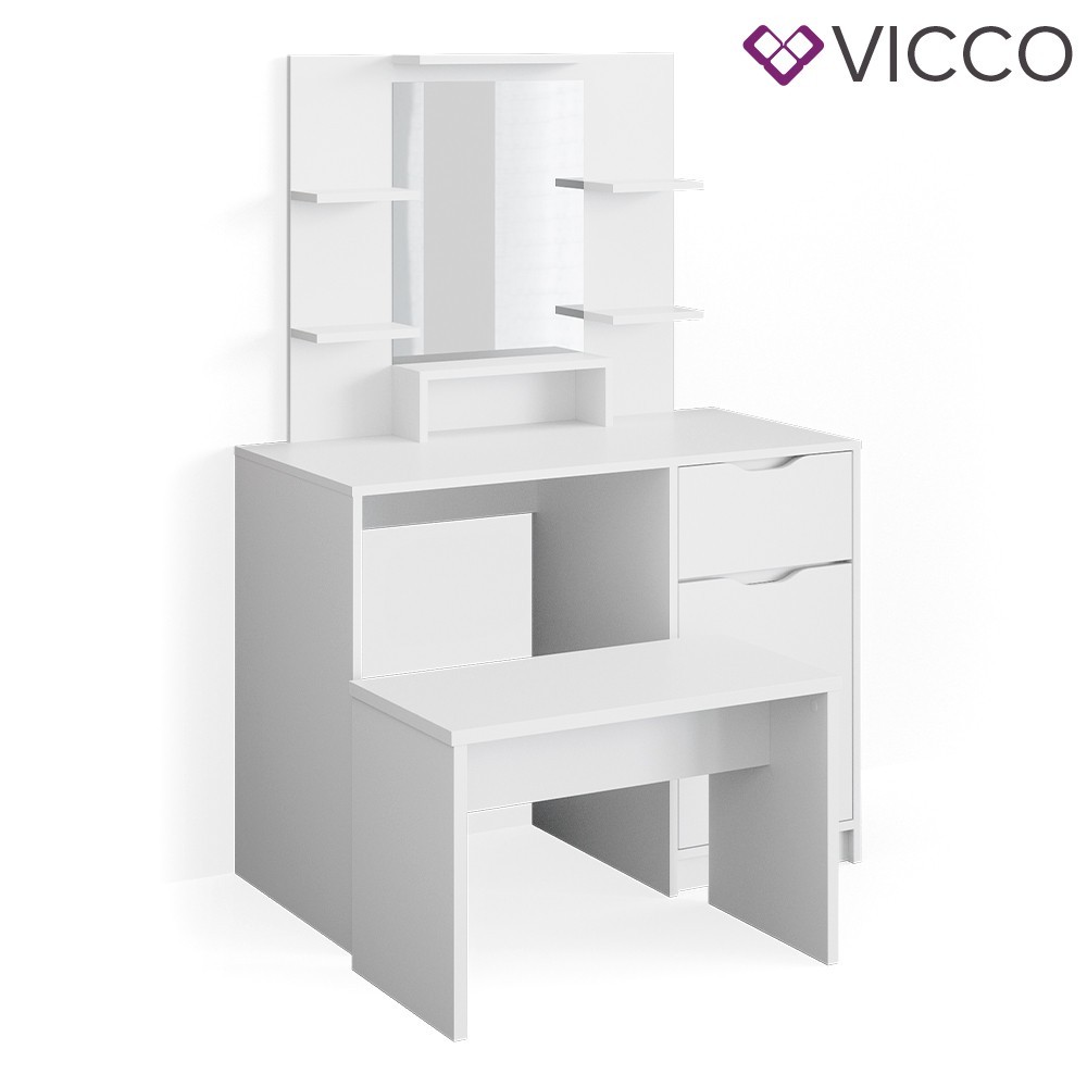 

Туалетный столик Vicco Ruben со скамейкой, белый