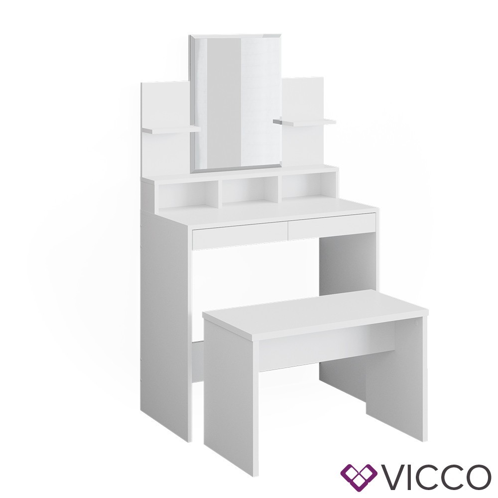 

Туалетный столик Vicco Ania со скамейкой, белый