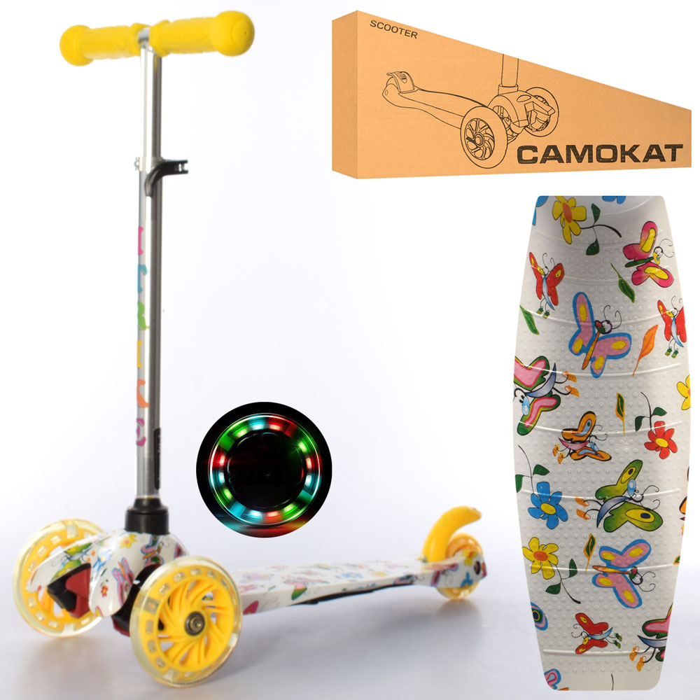 

Самокат iTrike MINI BB 3-013-4-F-Y принт желтый