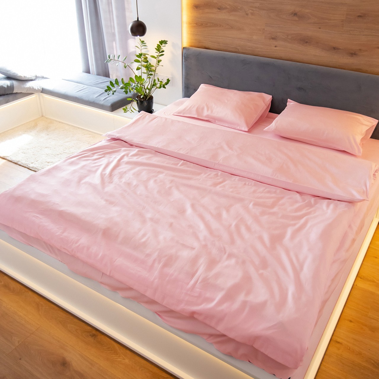 

Пододеяльник NaviHome 145х215 см сатин розовый