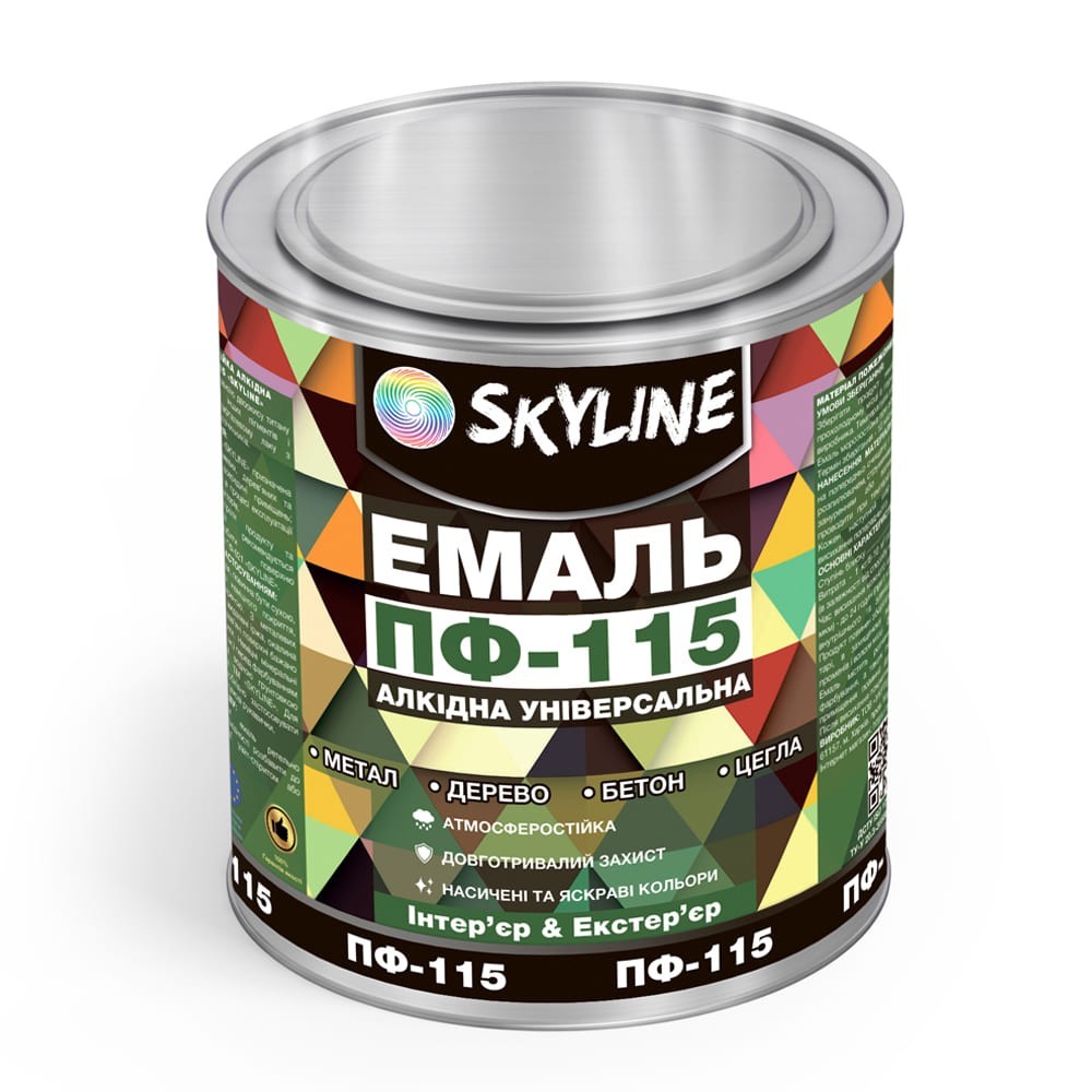 

Эмаль ПФ-115 алкидная универсальная атмосферостойкая «Skyline» Васильковый 2.5 кг