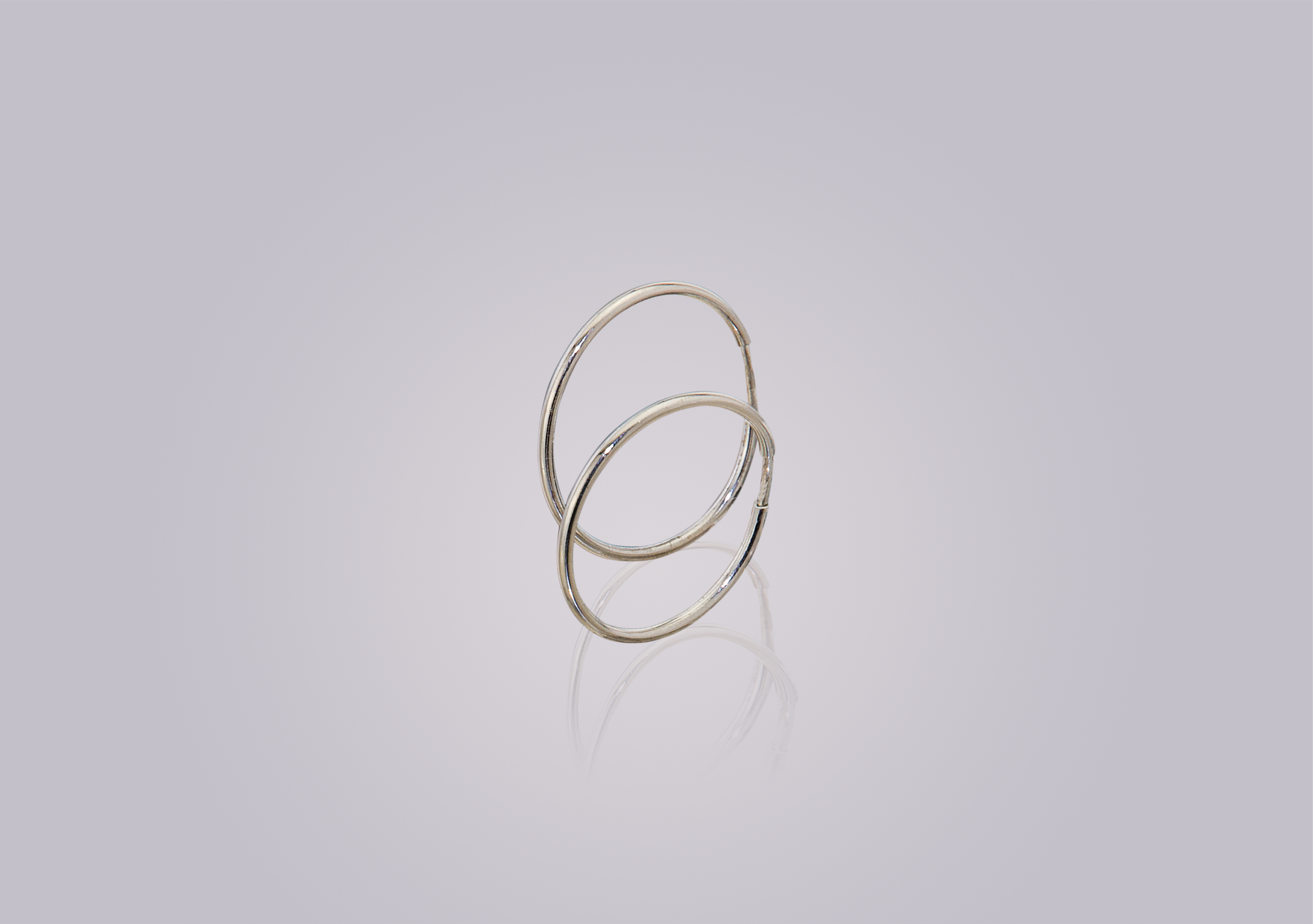 

Серьги серебряные Кольца 200863, 3 размер