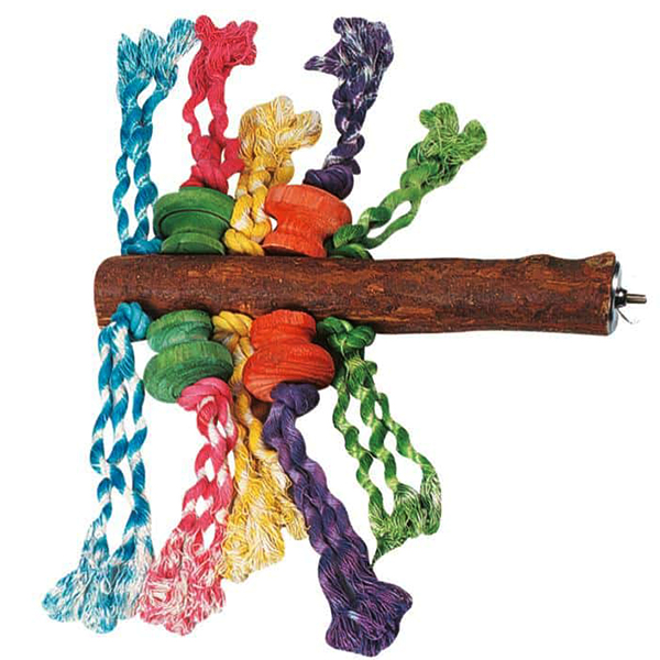 

Жердочка с игрушками Flamingo Parrot Toy Perch для крупных попугаев, 5х30х15 см