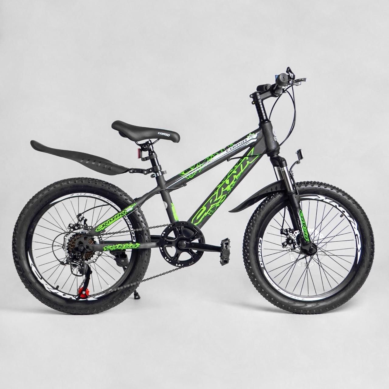 

Детский спортивный велосипед 20’’ CORSO «Crank» CR-20704 стальная рама