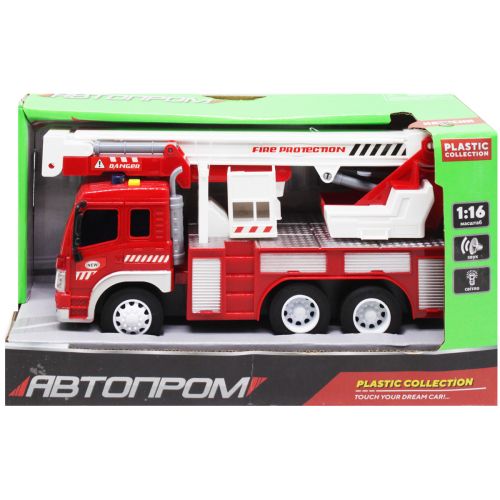 

Пожарная машина "Автопром" с краном (белый)