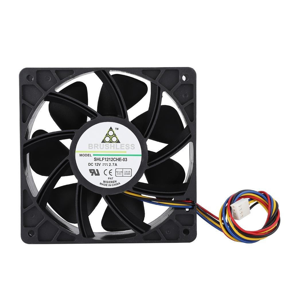 

Кулер для асика Asic Bitmain Brushless SHLF1212CHE-03 DC12V 2.7A 12CM S9 S7 Fast Heat