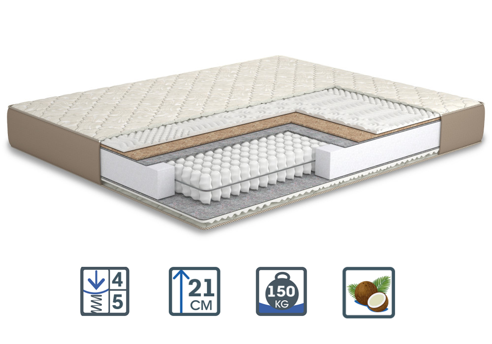 

Матрас ортопедический Matroluxe двусторонний Irish Айриш кокос 70x190 см