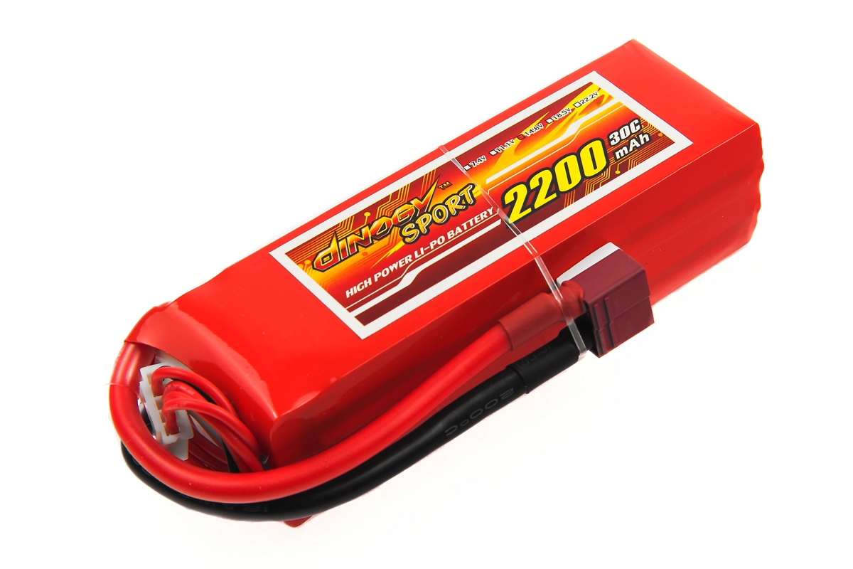 

Аккумулятор Dinogy Li-Pol 2200mAh 14.8V 4S 30C 29x34x104мм T-Plug