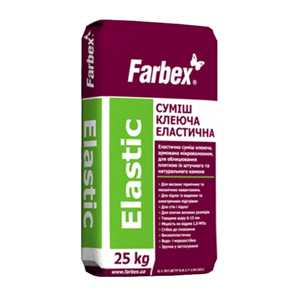 

Смесь клеящая эластичная Elastic ТМ "Farbex" 25кг