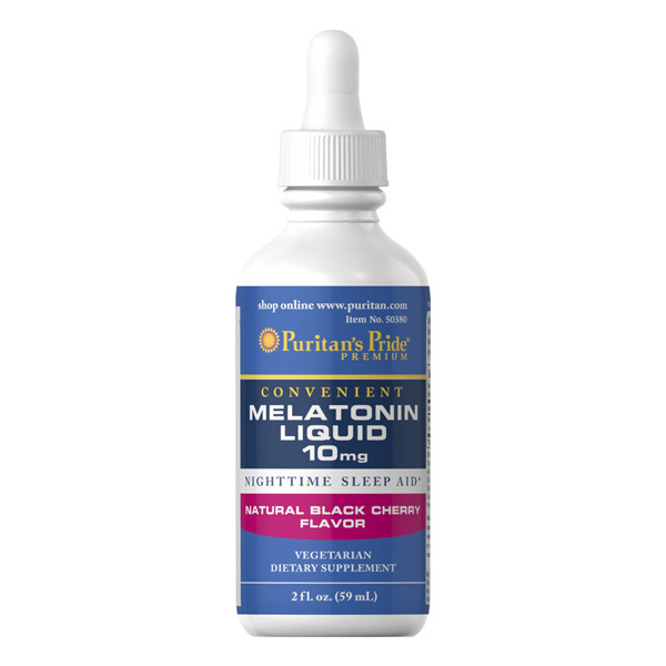 

Витамины Puritan's Pride Melatonin Liquid 10 мг Black Cherry Flavor (59 мл)