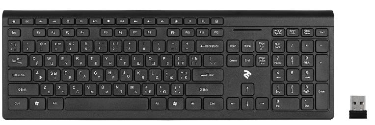 

Клавіатура бездротова 2Е KS210 Slim WL Black