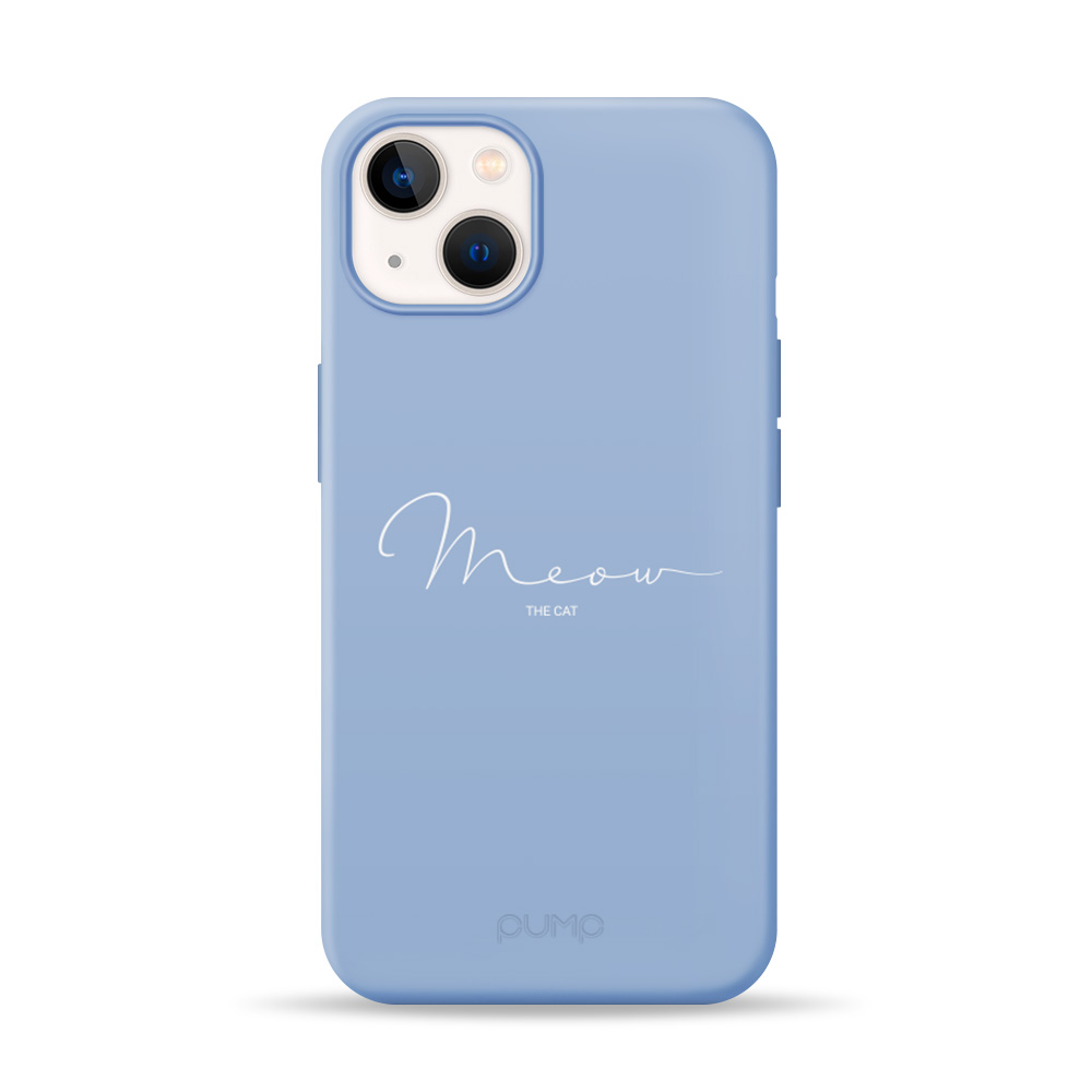 

Чехол для iPhone 13 mini Pump Silicone Minimalistic Case Meow Blue
