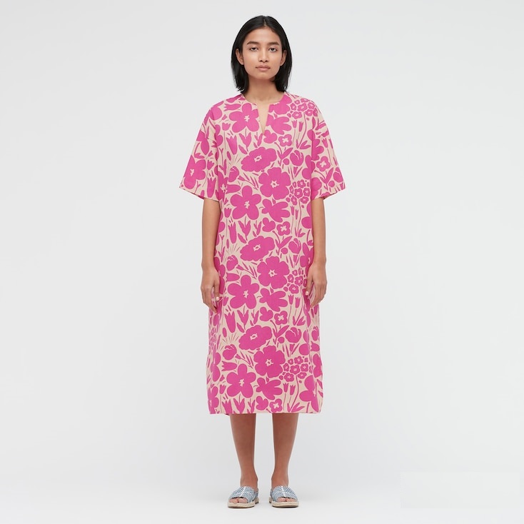 

Сарафан Uniqlo MARIMEKKO размер  розовый, Сарафан Uniqlo MARIMEKKO размер L розовый