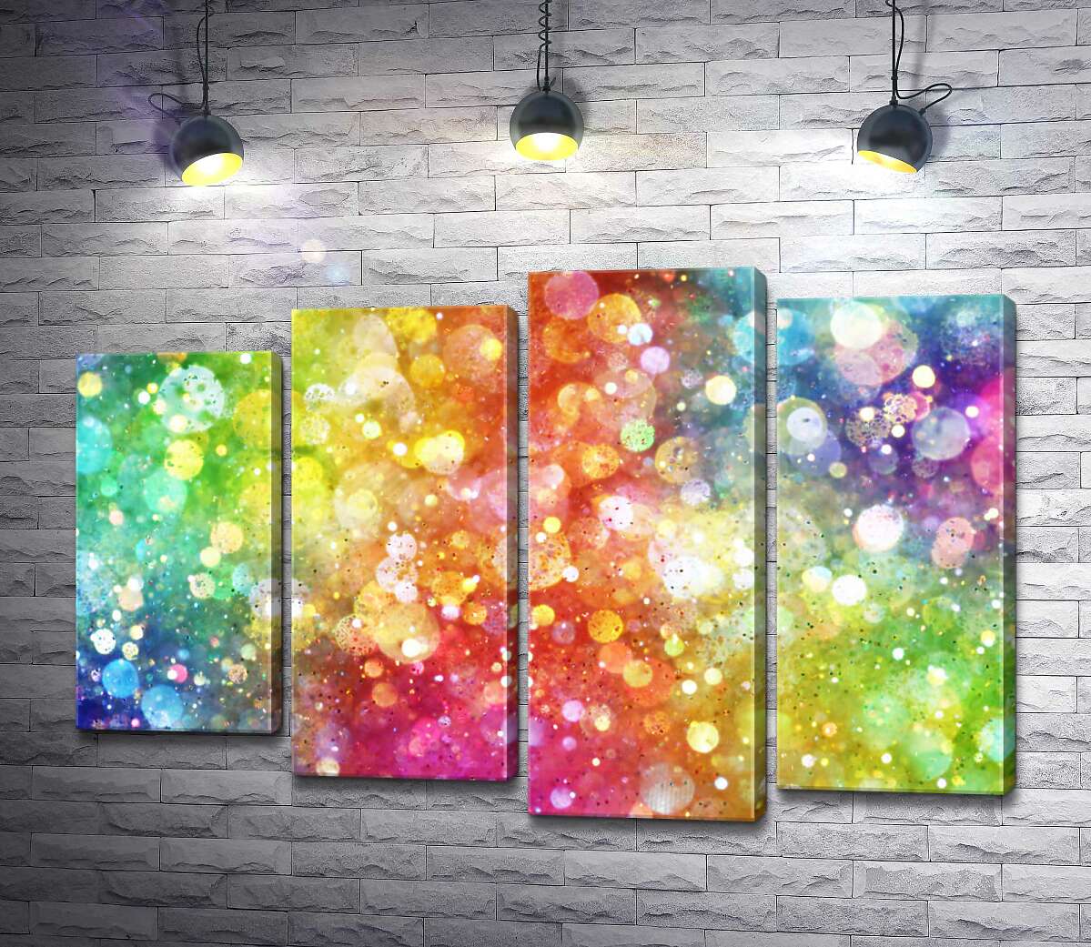 

Модульная картина ArtPoster Блеск радужных оттенков 132x89 см Модуль №21
