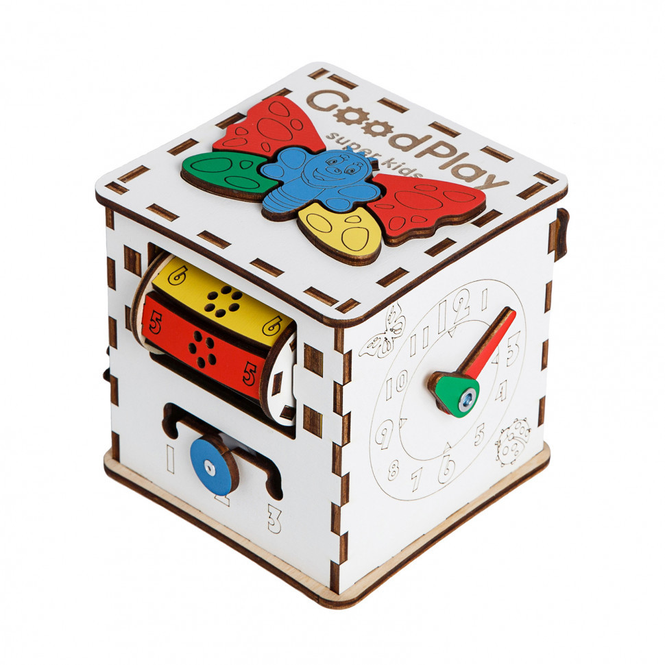 

Детский развивающий куб Бизиборд K001 12×12×12