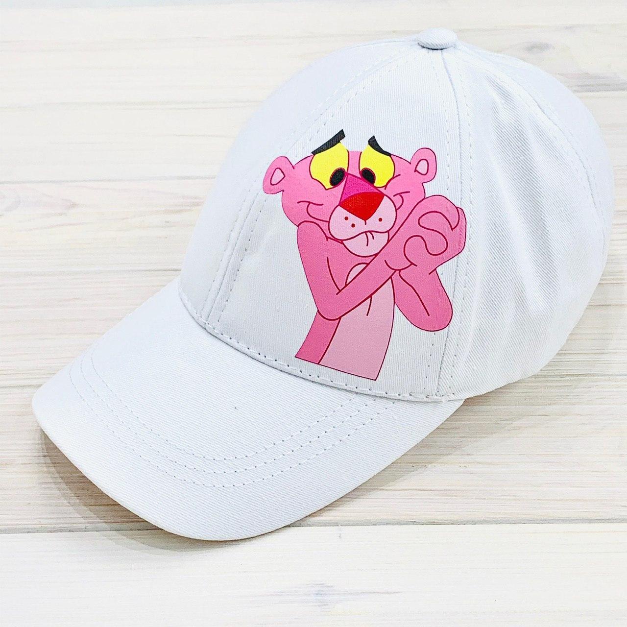 

Кепка женская Intruder белая с принтом Pink Panther розовая пантера