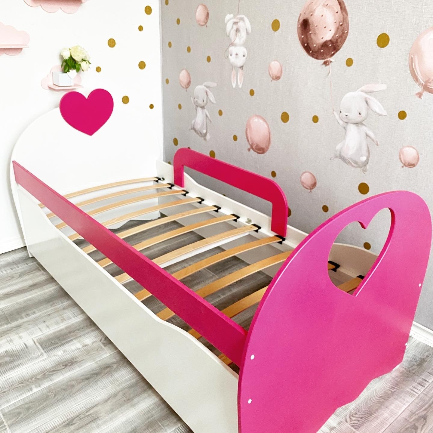 

Кровать детская Valencia FOREST KIDS 160*80 см розовая