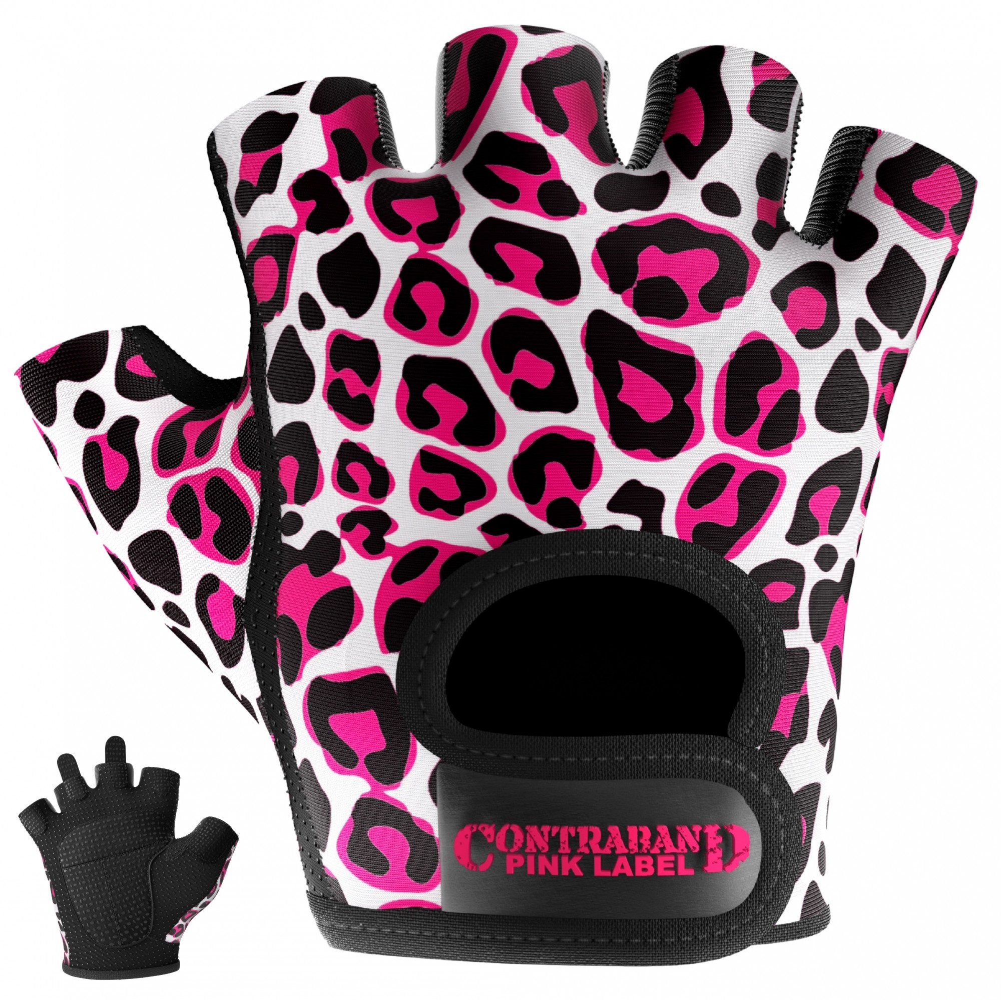 

Женские перчатки для фитнеса Contraband Pink Label 5297 Leopard Print Gloves (Розовый L)