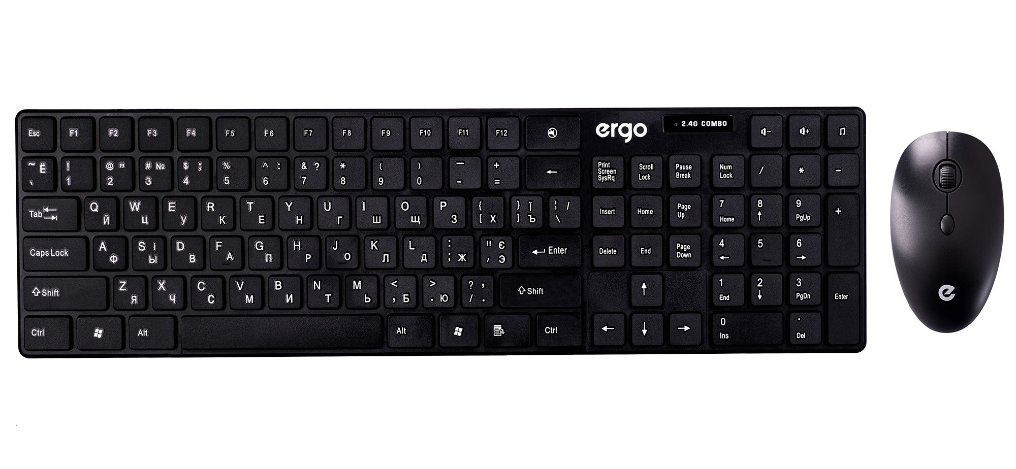 

Комплект Ergo KM-110WL Black