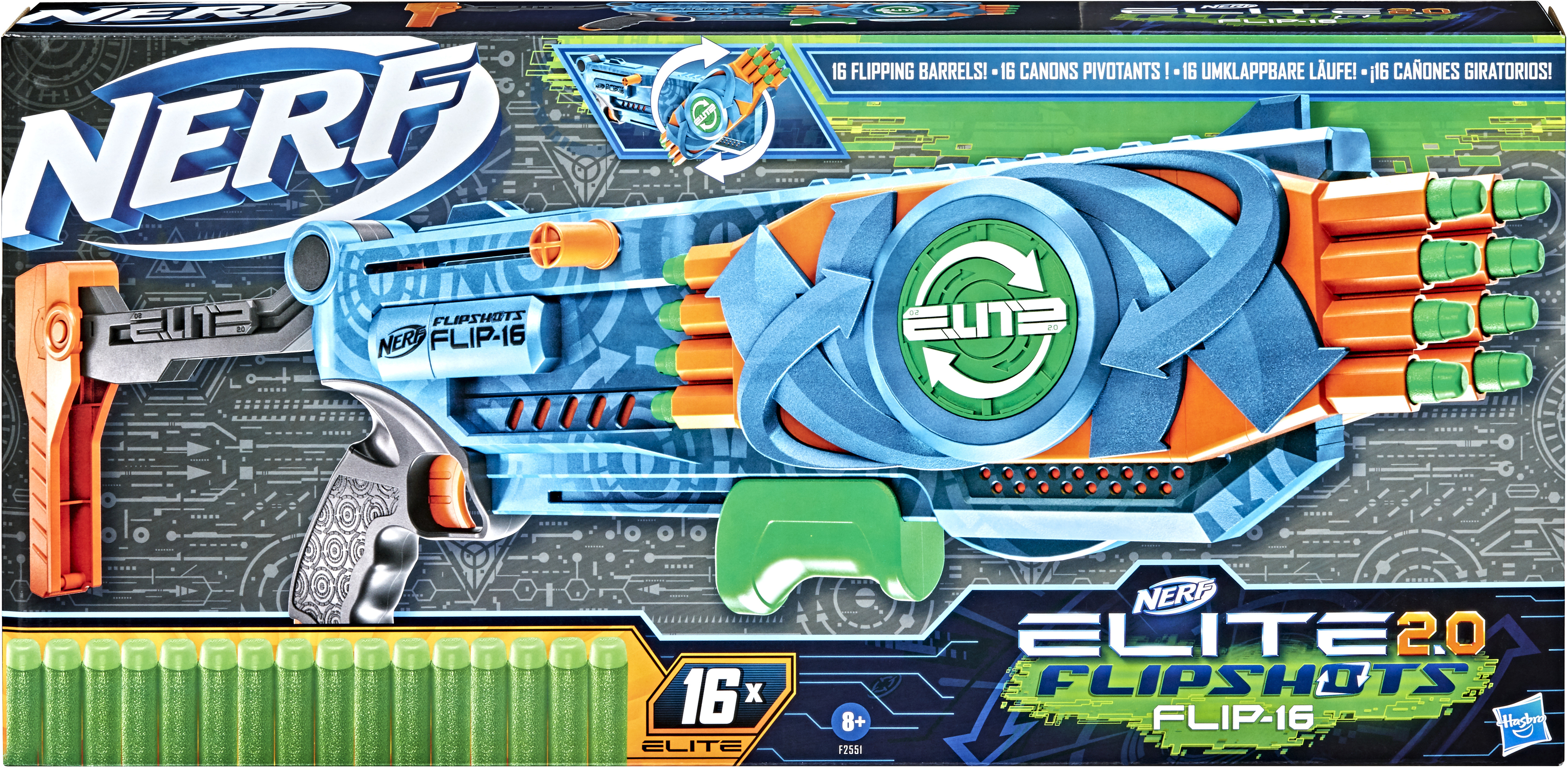 

Набор Hasbro Nerf Elite 2.0 Флипшотс Флип-16 (F2551) (5010993883868)